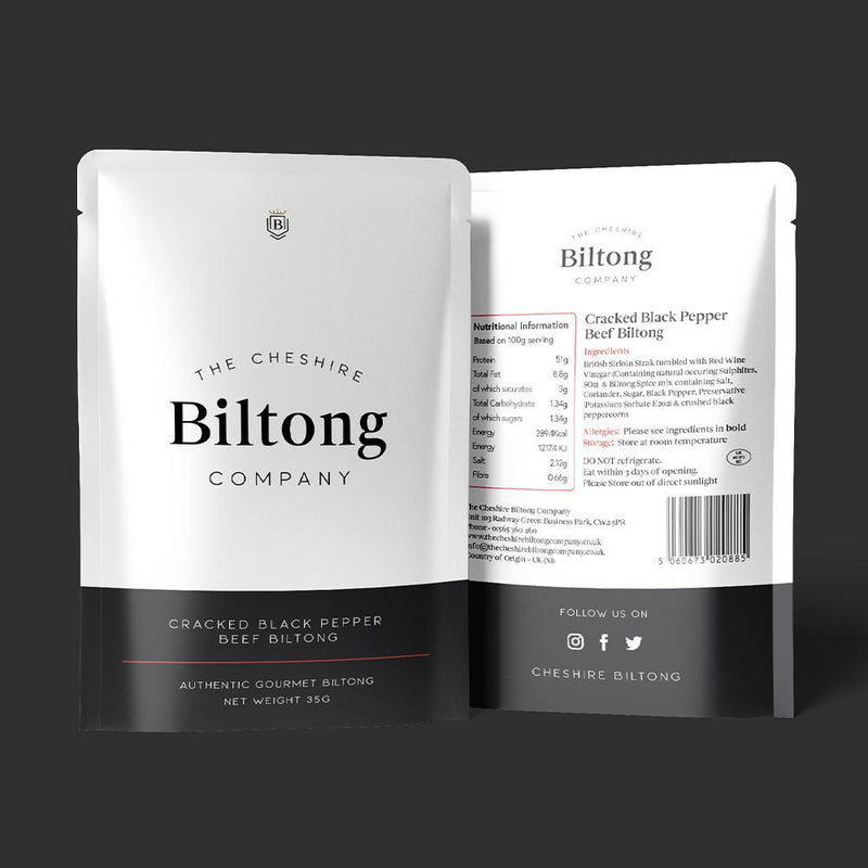 Cracked Black Pepper Sirloin Beef Biltong (35g)